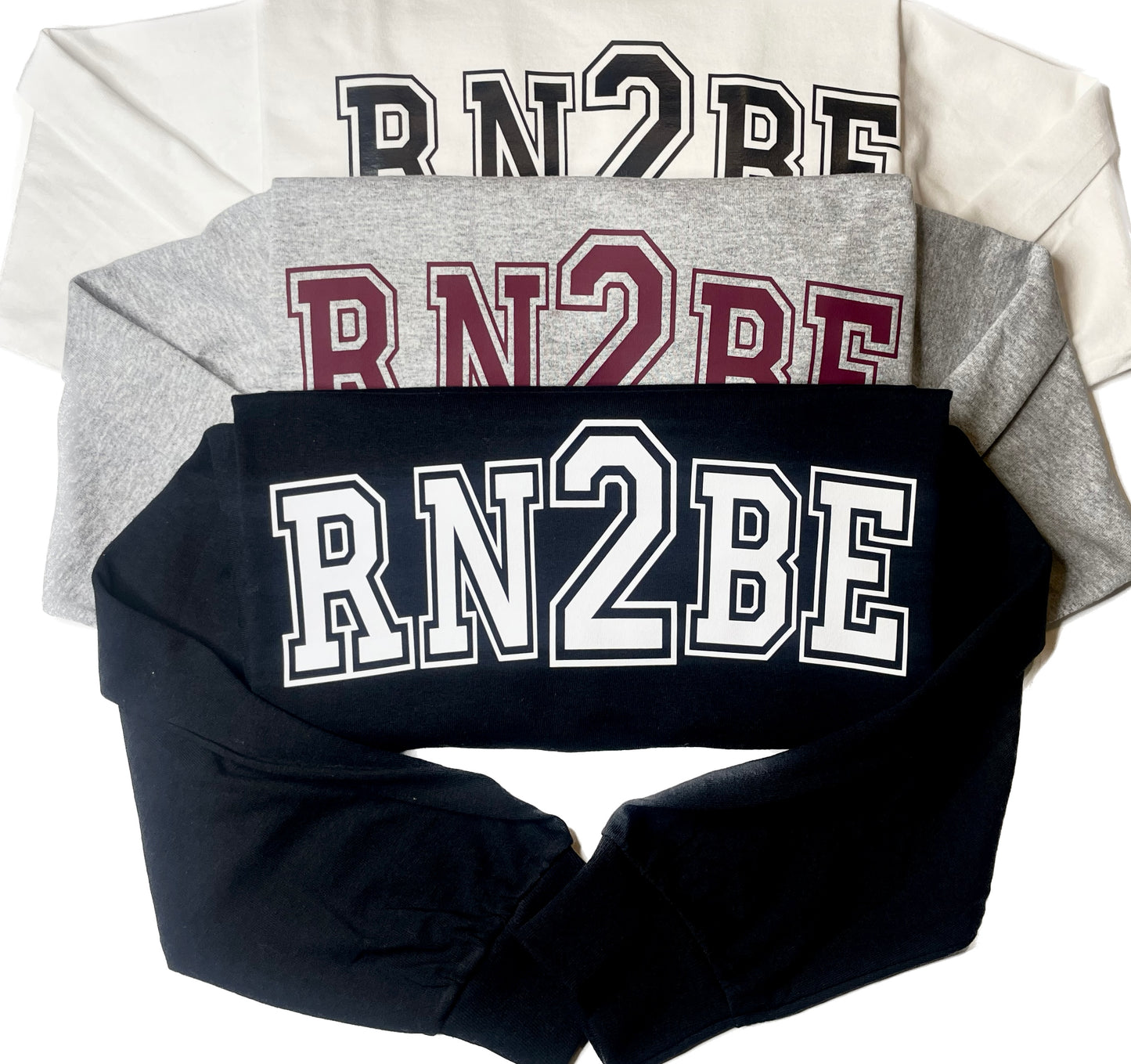 RN2BE Signature Collegiate Camisetas de manga larga